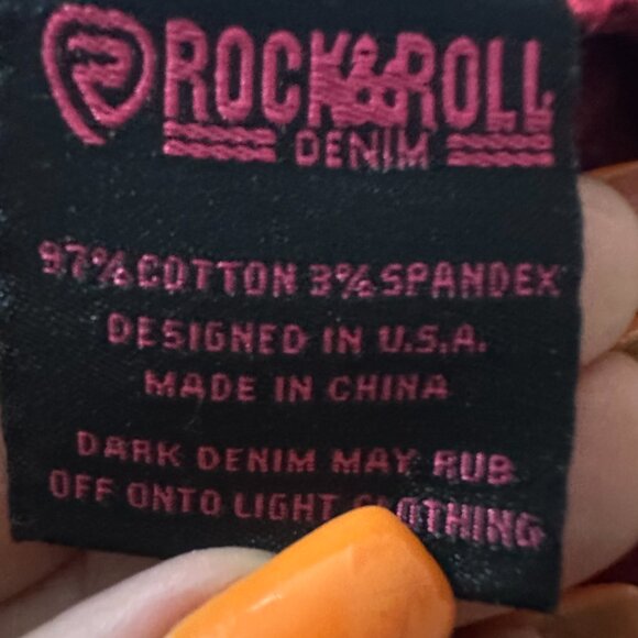 Rock &‎ Roll Denim Hi Rise pull on Bell Bottom Corduroy Flare 29x32 Pants red - Picture 5 of 5